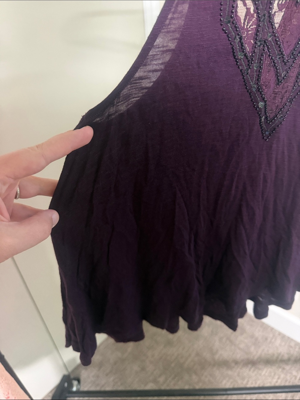 Express Purple Lace-Back Racerback Tank - Picture 2 of 6